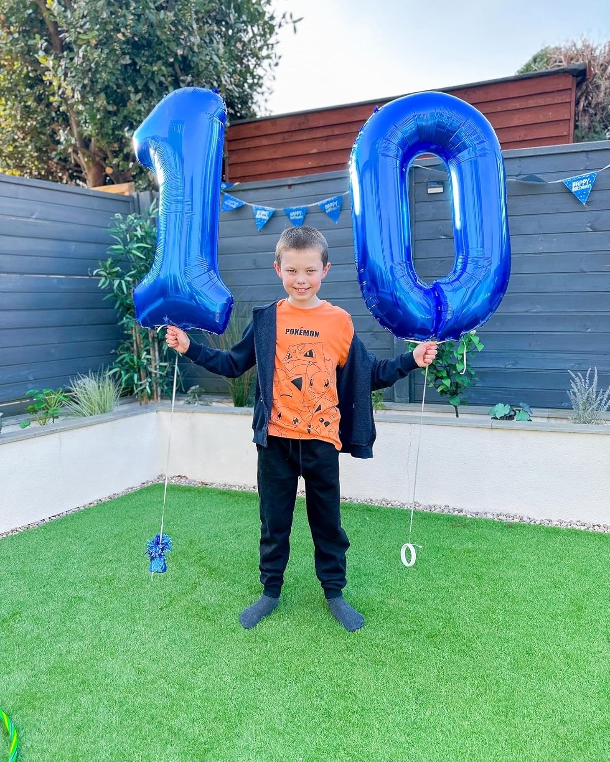Navy Blue Number 10 Balloon 40 inch, 10 Number Balloons, 10th Navy Blue Birthday Decorations, 10 Year Old Girls Boys Blue Party Supplies