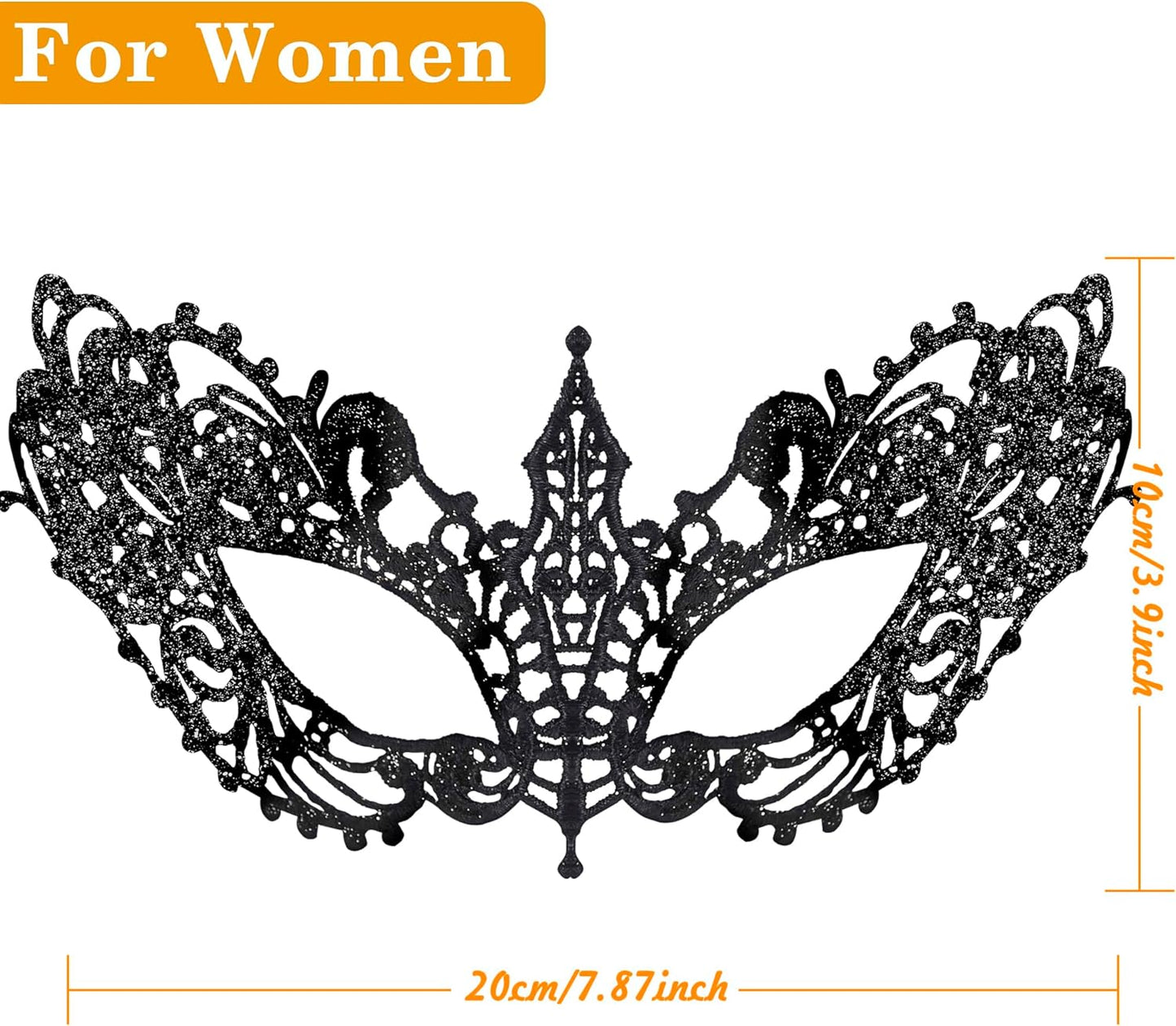 SIQUK Couple Masquerade Masks Set Venetian Party Mask Plastic Halloween Costume Mask Mardi Gras Mask for Women and Men