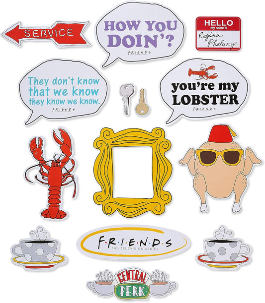 American Greetings Friends Party Supplies, Photo Booth Kit with Props (14 Pieces)