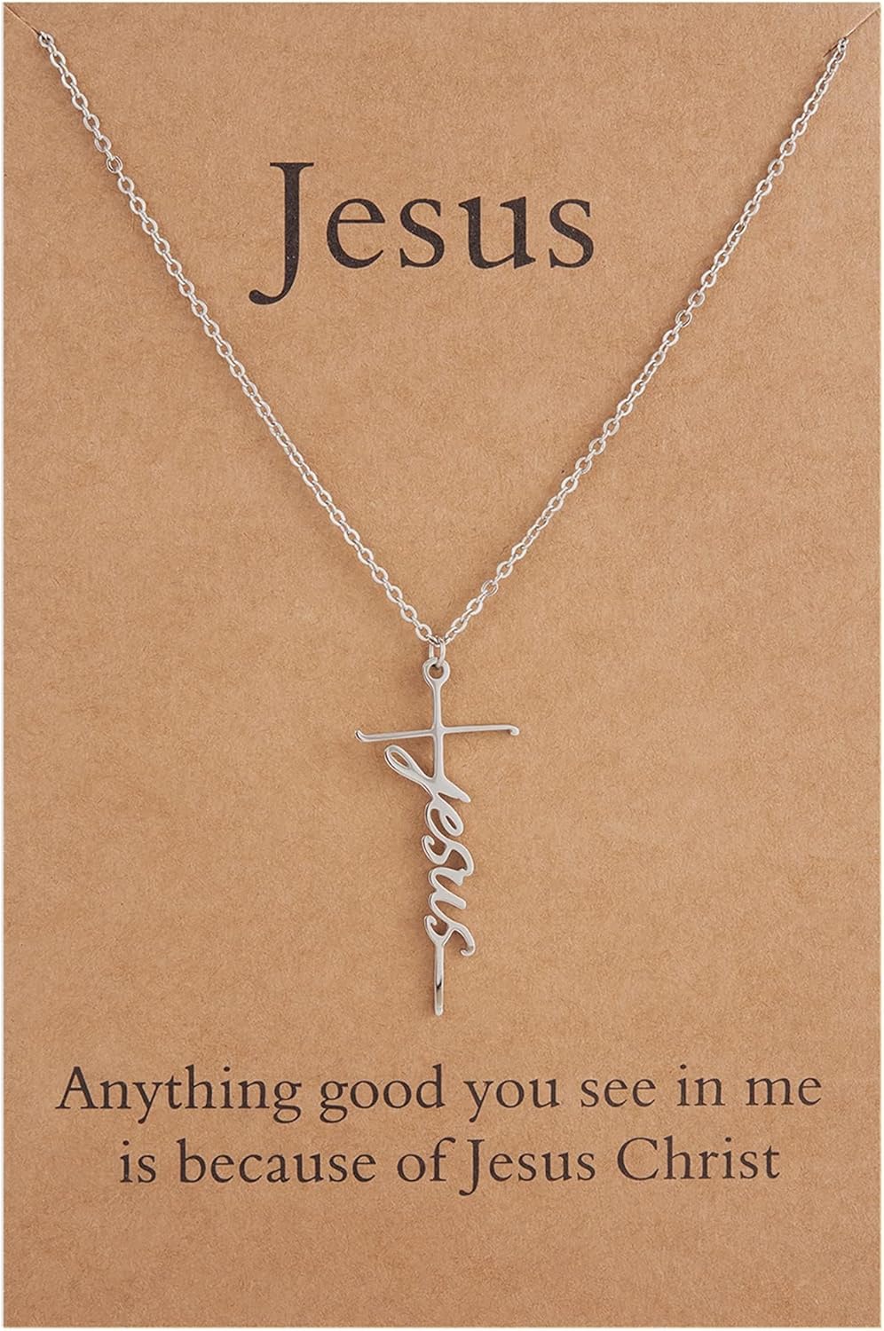 Lcherry Faith Cross Pendant Necklace for Women Religious Christian Jewelry Mother's Day Gifts for Women