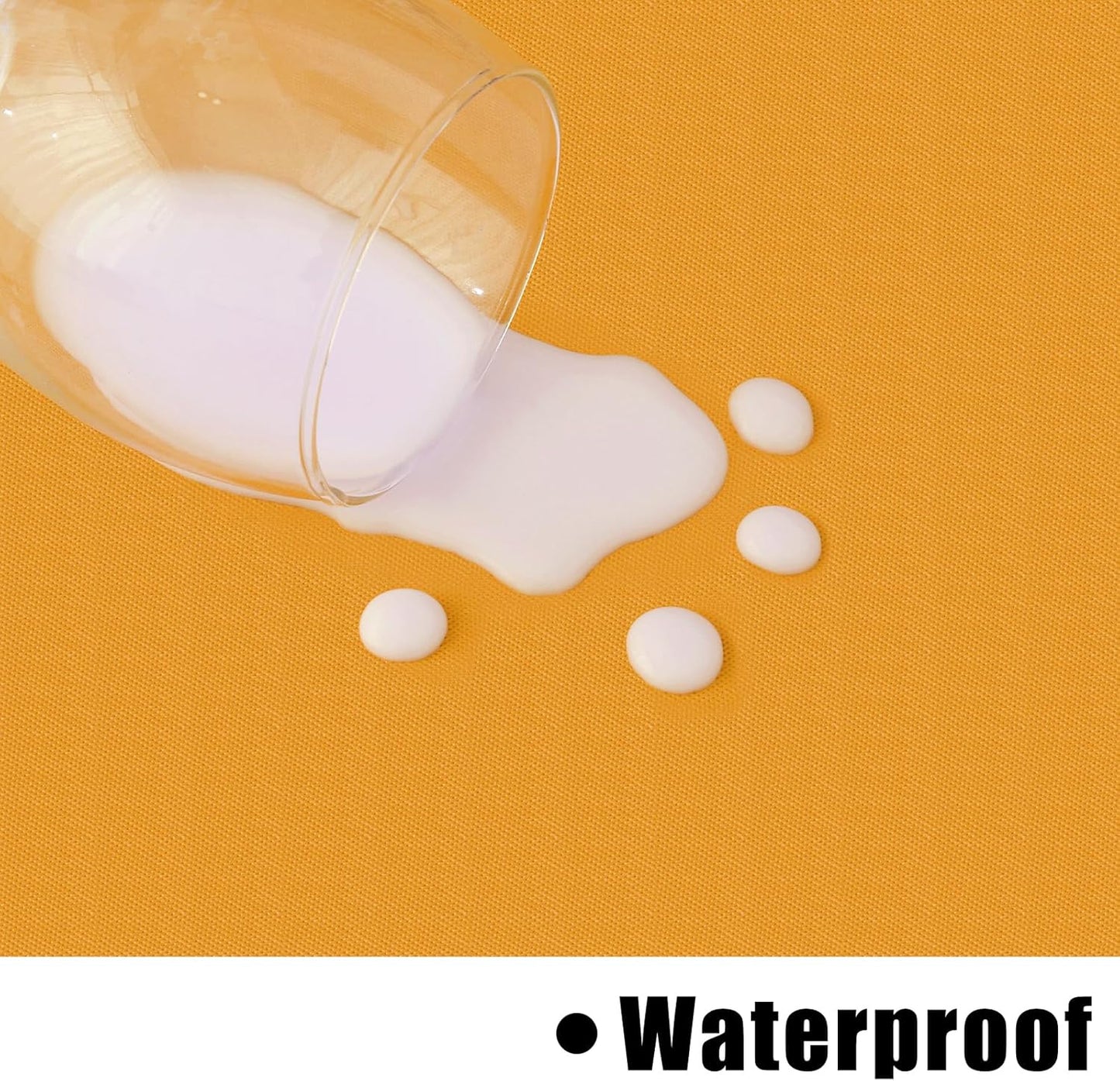 homing Rectangle Vinyl Tablecloth, Waterproof Spillproof Plastic Flannel Backed Table Cloth, Wipe Clean Table Cover for Dining, Buffet Parties and Camping (Mustard Yellow, 60" x 102")