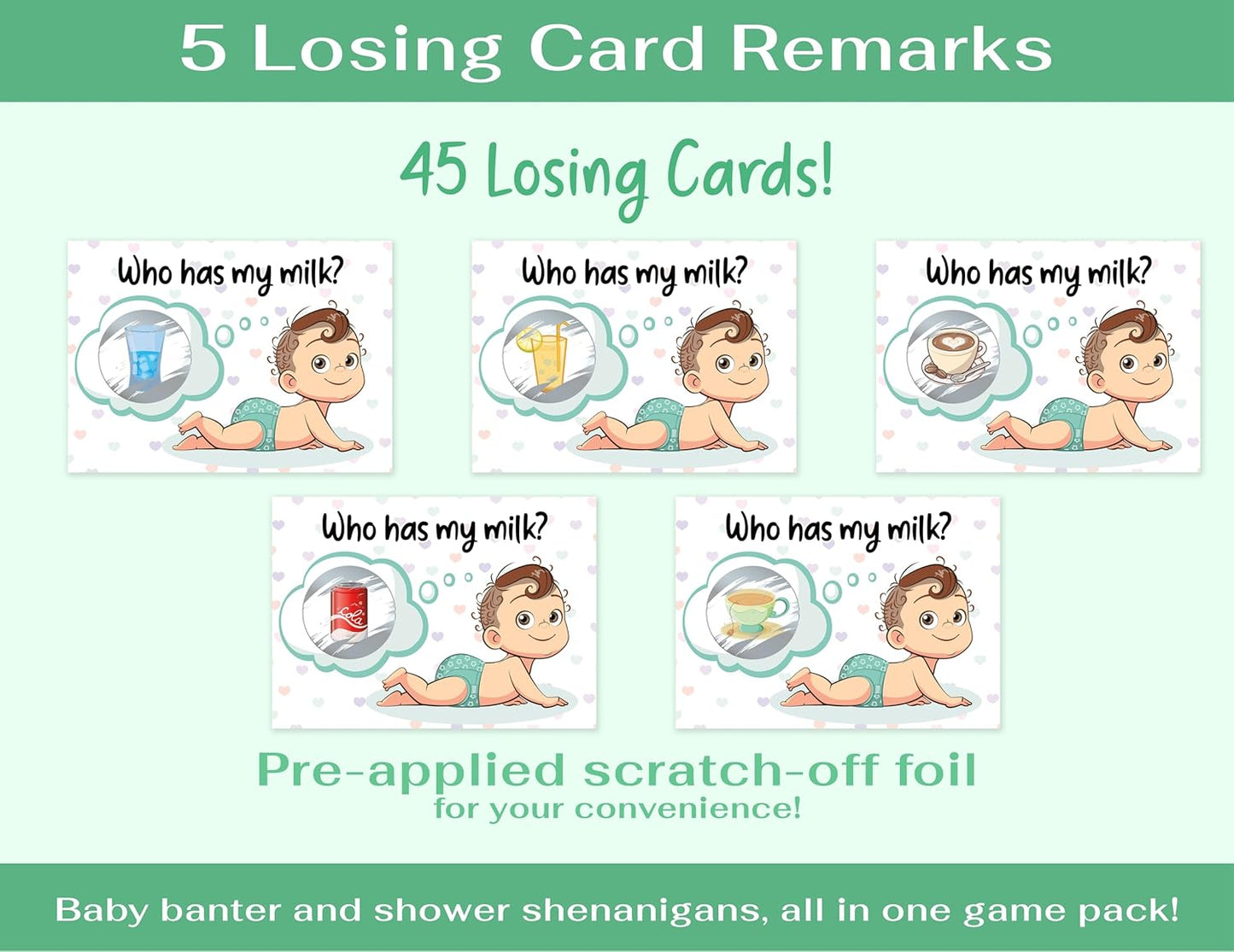 Party Hearty Baby Shower Games for Girl and Boy, 40 Emoji Scratch Off Lottery Tickets, Baby Games Ideas, Scratch Off Game