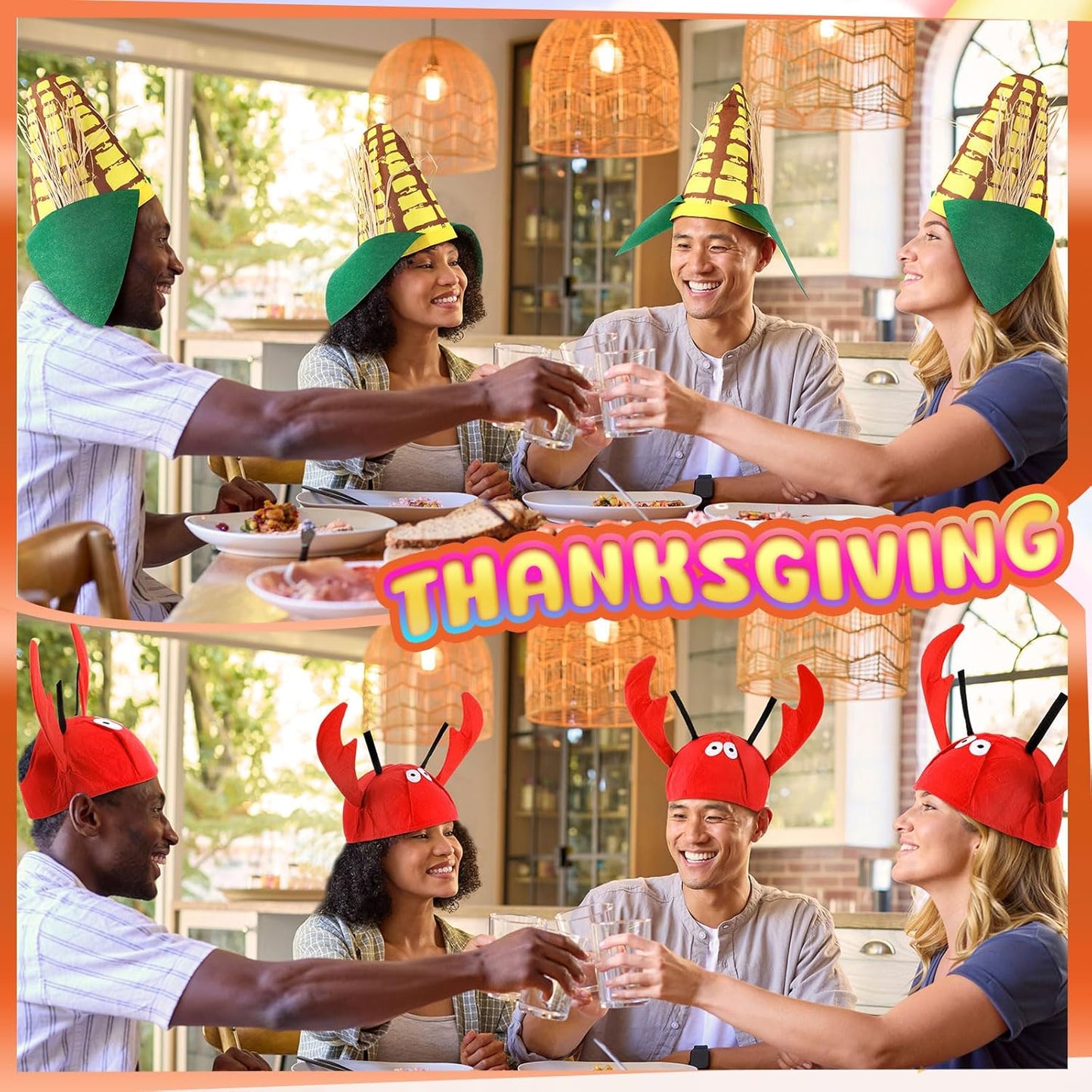 Hercicy 8 Assorted Funny Hats Bulk for Dress up Costume Photo Booth Props, Crazy Party Hats for Adult Carnival, Circus, Wedding, Birthday Accessory