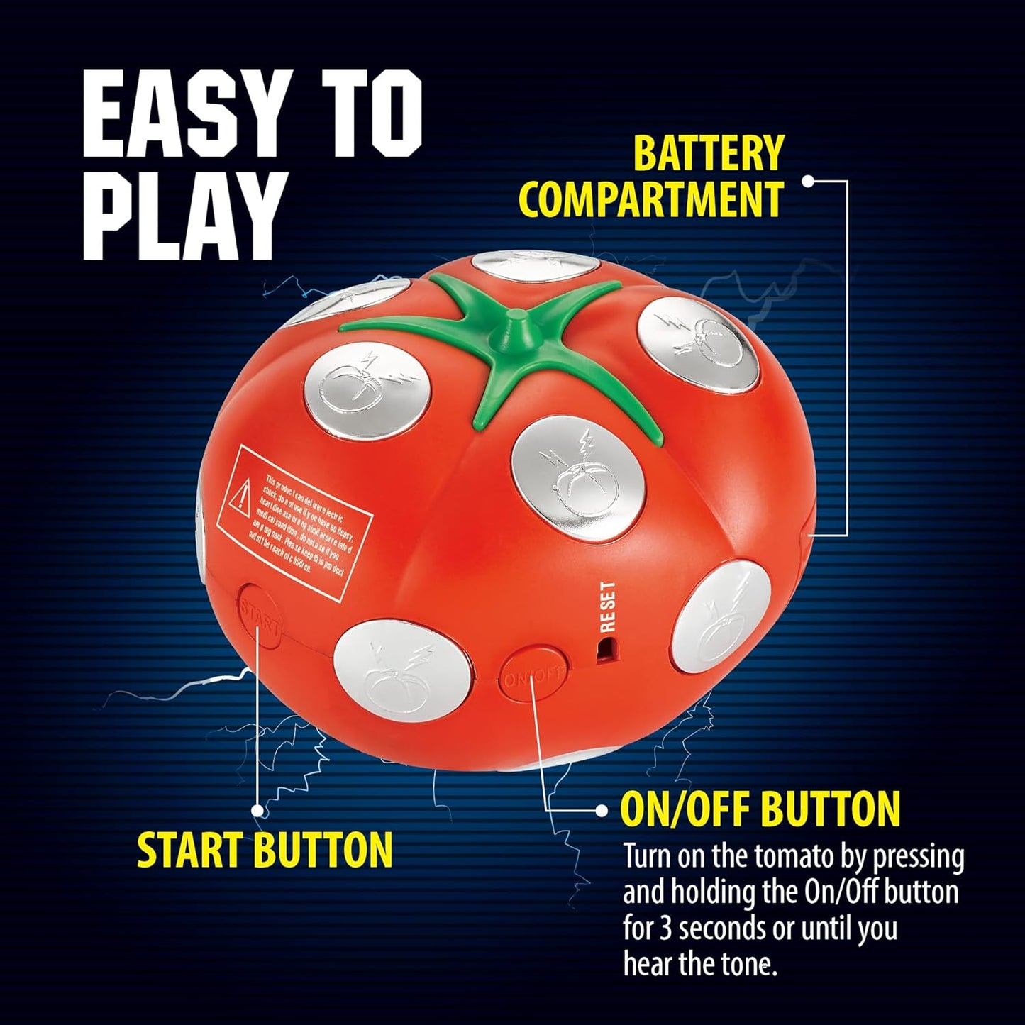 Hot Potato Game for Kids,Party Games for Adults,The Funny Electric Shock Game of Shocking Tomato,Gag Gifts and Fun Party Games for Teens