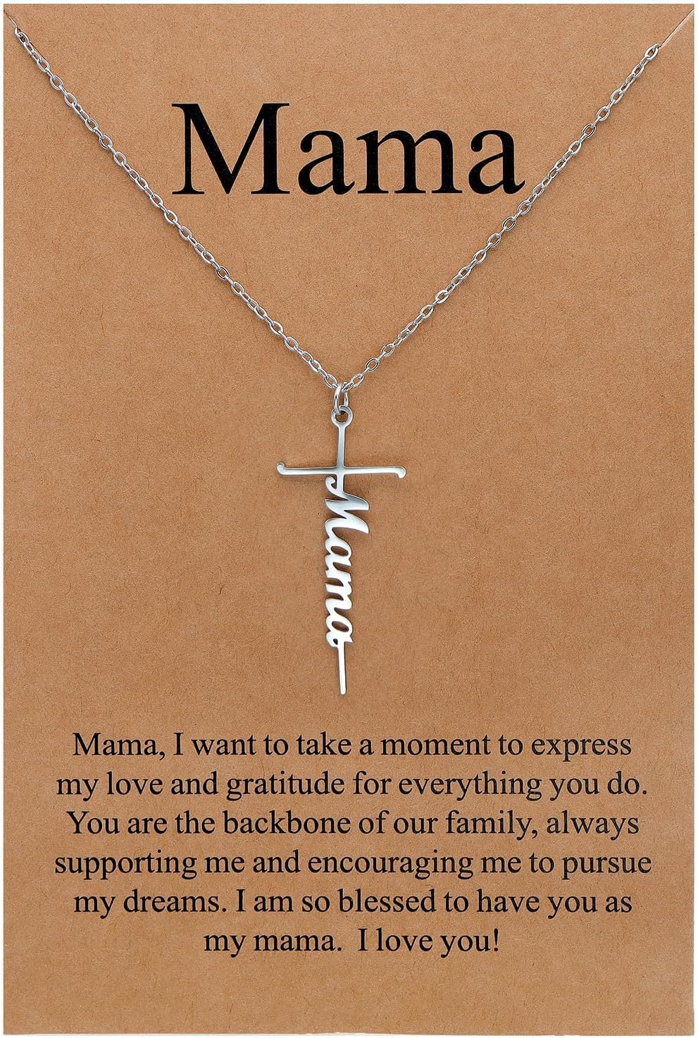 Lcherry Faith Cross Pendant Necklace for Women Religious Christian Jewelry Mother's Day Gifts for Women