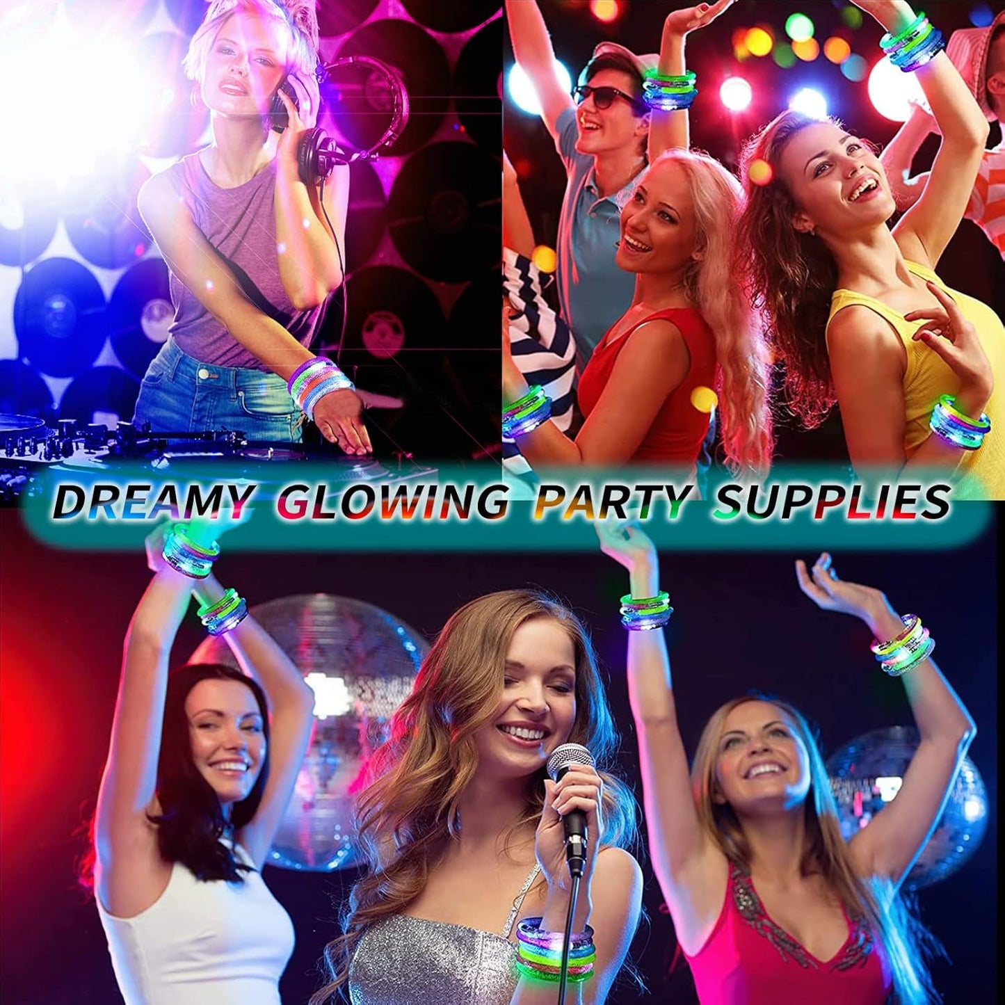 90 PCS Led Glow Sticks Bracelets Glow In the Dark Party Supplies, Light Up Bracelets for Kids Adults, Party Favors for Christmas, Halloween, New Year Party Light Up Toys Gifts (90)