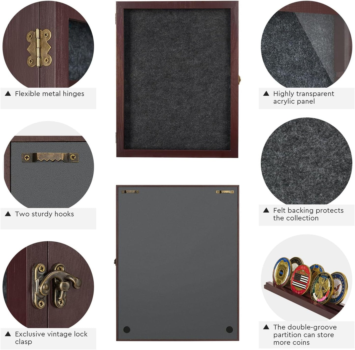 11X14 Shadow Box Frame with Slot, Medal/Challenge Coin Display Case, Wedding Keepsake/Pet Memorial/Baby Shadow Box, Best Bridal/Engagement/Wedding Registry/House Warming Gifts for Couple, Bride, Groom