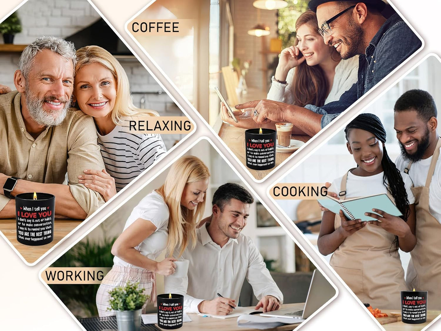 TEEZWONDER Christmas Anniversary Wedding Gifts for Men Women - Long Lasting Vanilla Lavender Candle 10 Oz - I Love You Gift for Him Her, Birthday Gifts for Husband Wife Boyfriend Girlfriend