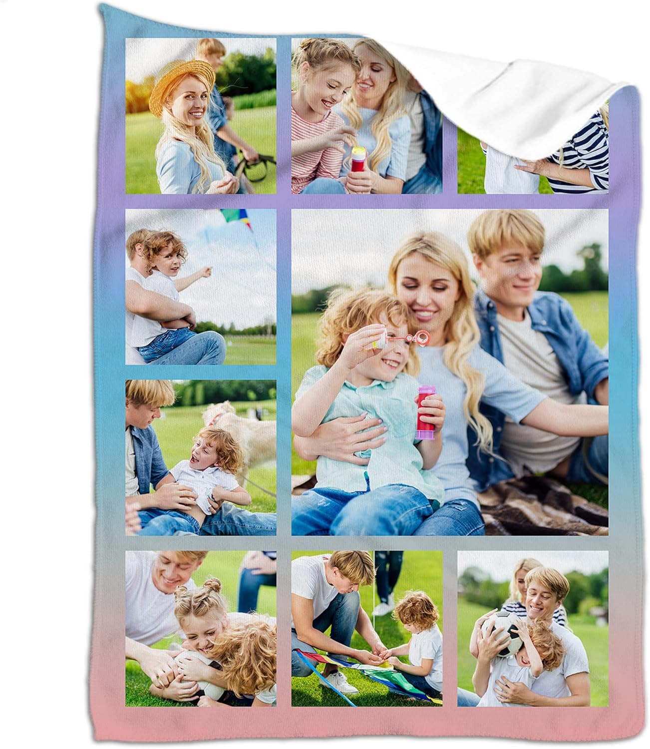 Custom Blanket with Photos Personalized Picture Throw Blankets Gifts for Women Lover Friend Customized Picture Gifts Flannel Blanket Christmas Anniversary Birthday Wedding 30"X40" Made in USA