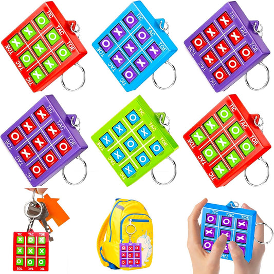 16 PCS Tic Tac Toe Game Christmas Party Favors Goodie Bags Stocking Stuffers for Kids 8-12 4-8, Classroom Treasure Chest Box Toys Prizes, Birthday Return Small Gift for Students Pinata Filler Bulk