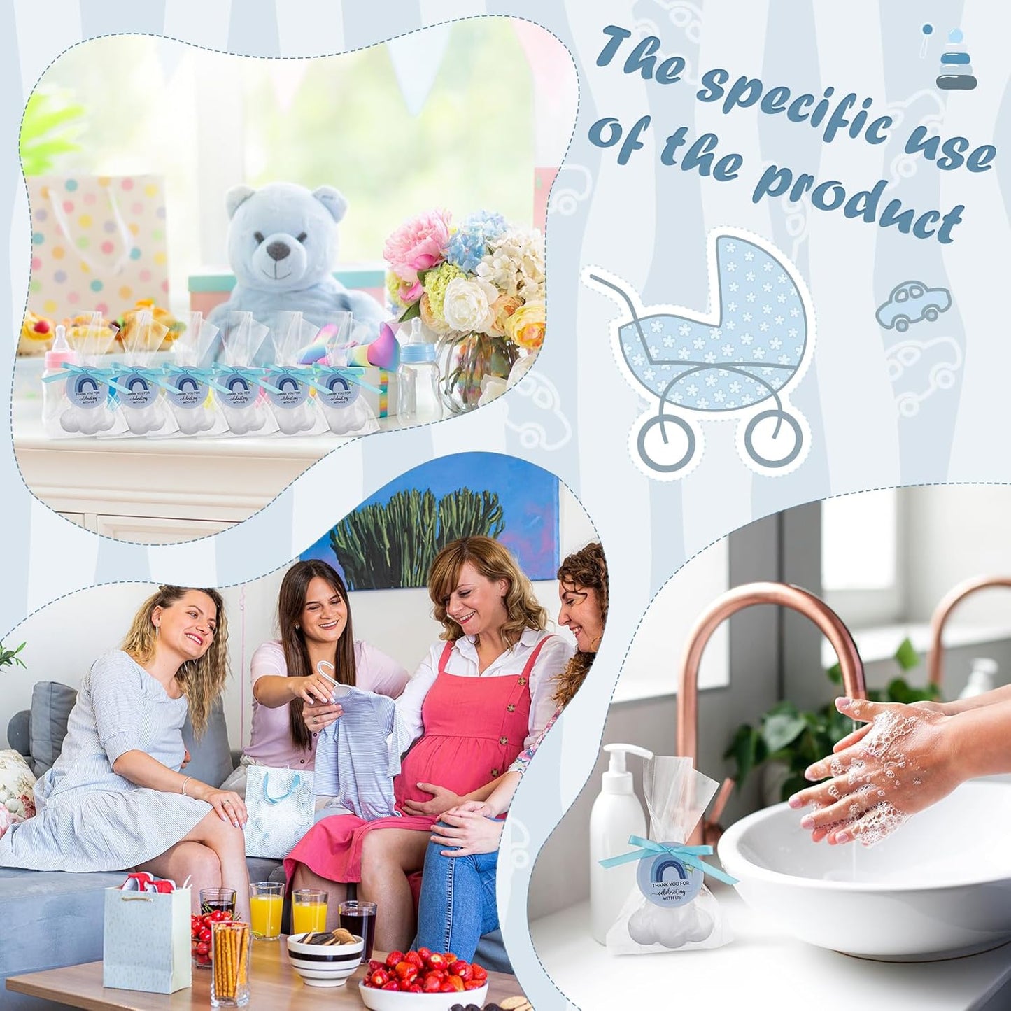 Demissle 20 Pcs Cloud Baby Shower Favors Soap Mini Handmade Scented Soap Party Favors for Guests Gifts with Thank You Card Christmas Wedding Party Bridal Shower Return Gifts(White)