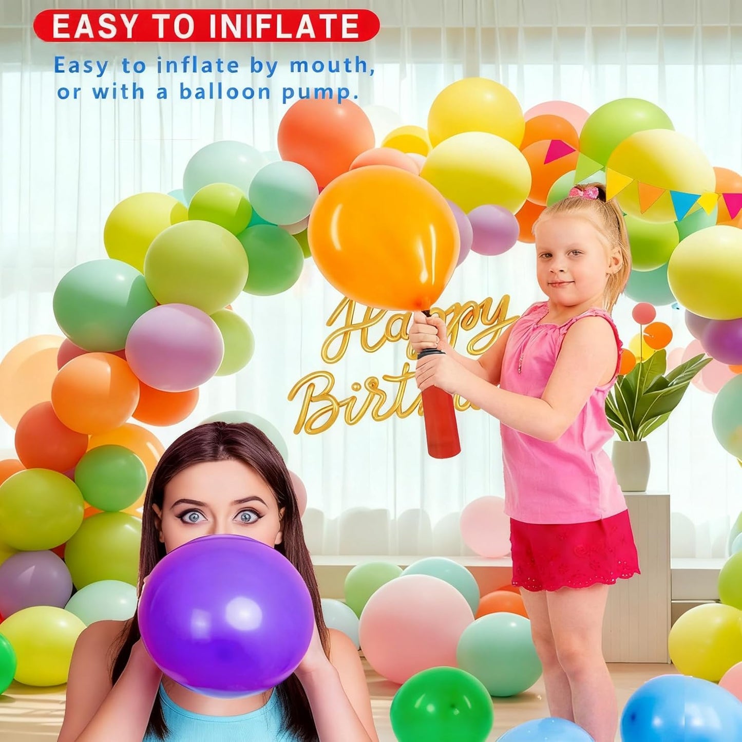 100pcs 12 Inch Rainbow Latex Balloons for Birthday, Baby Shower, Wedding.Vibrant Assorted Colors for Party Decorations - Create Stunning Balloon Arches & Backdrops with Ease!