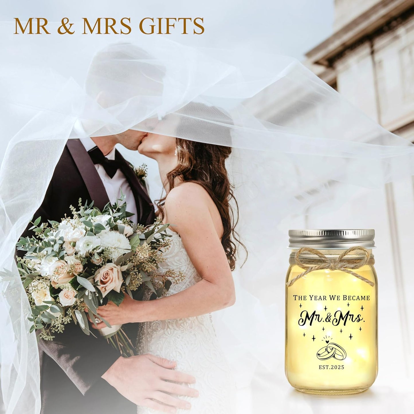 Wedding Gifts for Couples 2025, Bridal Shower Gifts, Engagement Gift for Couples, Wedding Decor, Mr & Mrs Gift for Newlyweds