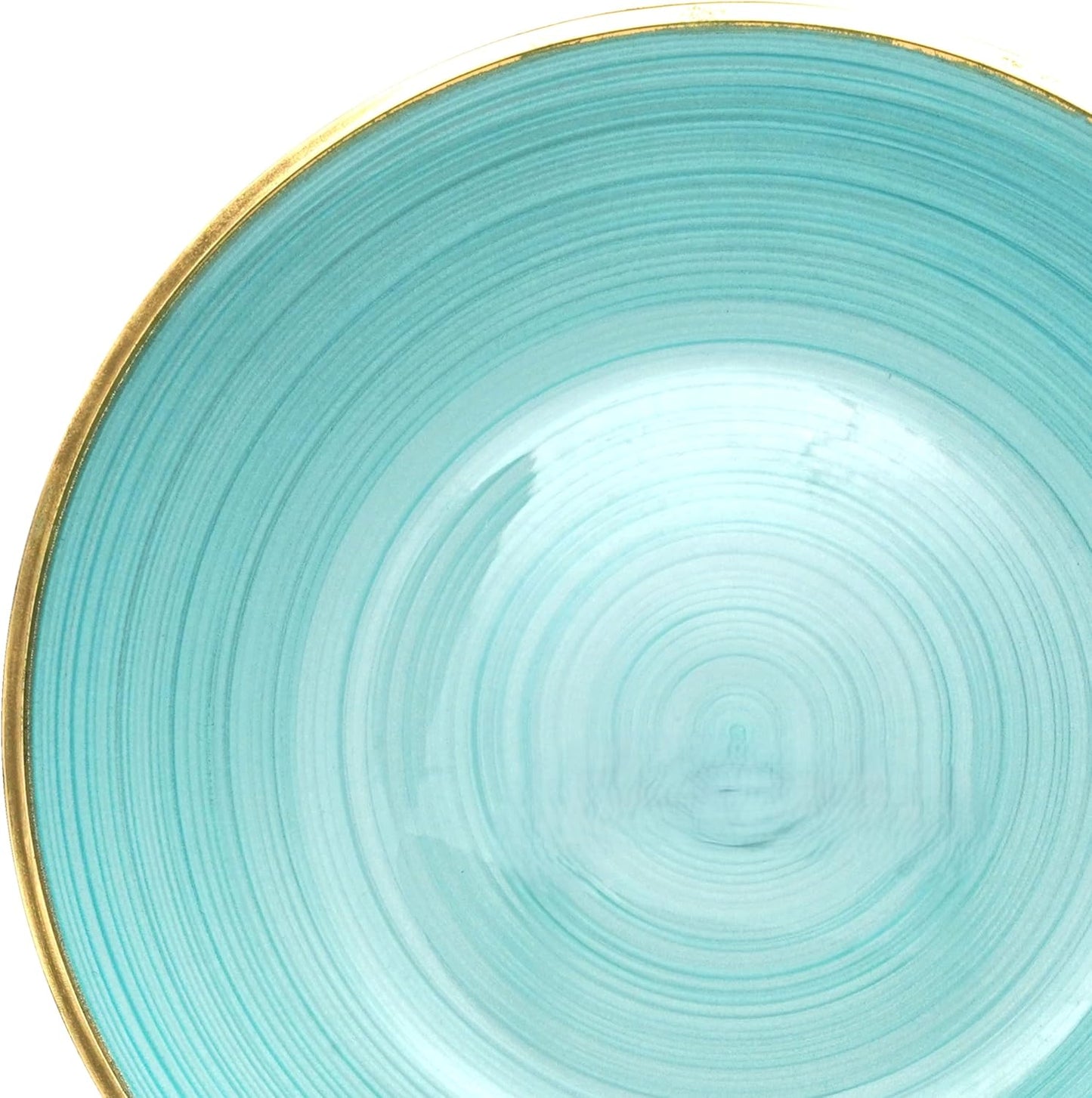 " OCCASIONS " 120 Plates Pack,(60 Guests) Premium Wedding Party Disposable Plastic Plates Set -60 x 10'' Dinner + 60 x 7'' Salad/Dessert (Belize, Aqua & Gold)