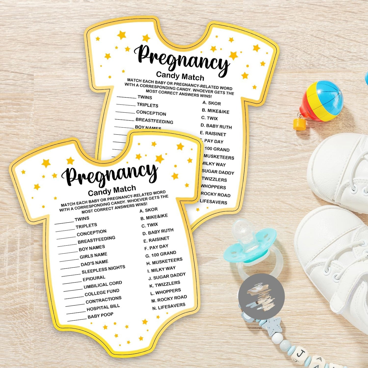Baby Shower Games, Pregnancy Game Cards, Fun Baby Shower Party Games Supplies & Activities, Gender Neutral Boy Girl, Baby Shower Ideas, Set of 30 Cards