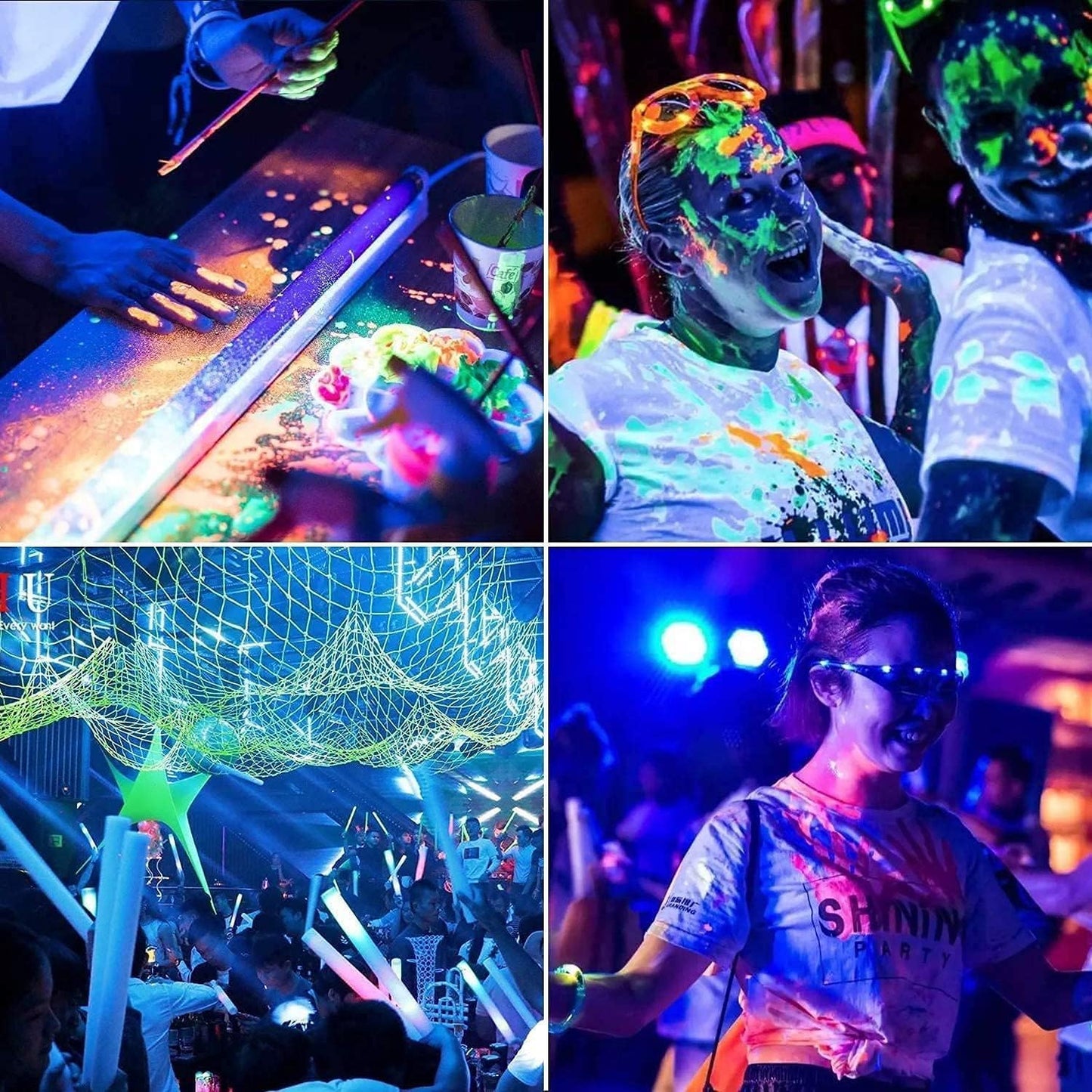 500W 2 Pack LED Black Light,Black Flood Light Outdoor with Plug and Switch, IP66 Waterproof 395nm to 405nm LED UV Blacklight Neon Glow for Glow Party, Halloween, Fluorescent Poster, Body Paint