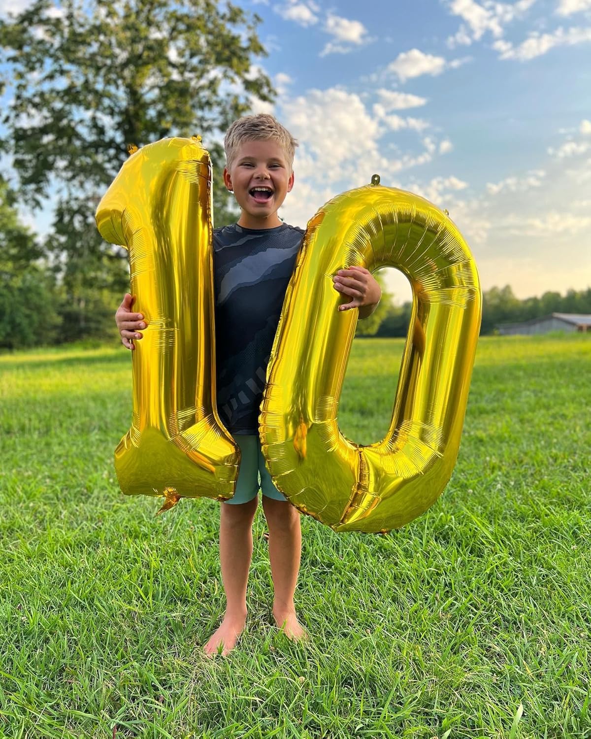 Gold Number 15 Balloon 40 Inch, 15th Birthday Party Decorations for Children, Giant 15 Foil Balloon for Party Supplies