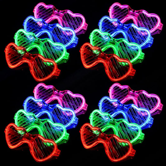 Fsmiling 24 Pack Light Up Glasses Adults Led Glasses Glow In The Dark Party Supplies for Adults Party Favor