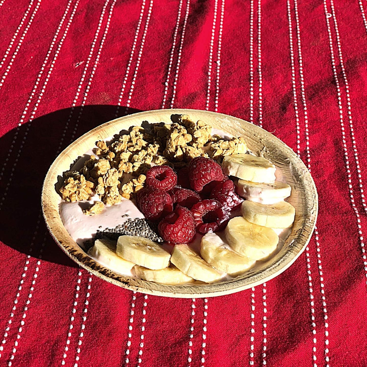 Raj Disposable Palm Leaf Bowls (25 Count, 6.5" Bowls) Strong Bowl Like Bamboo Party Bowl - Decorative Compostable Tableware for Lunch, Dinner, Camping, Outdoor, BBQ, Picnic, Parties