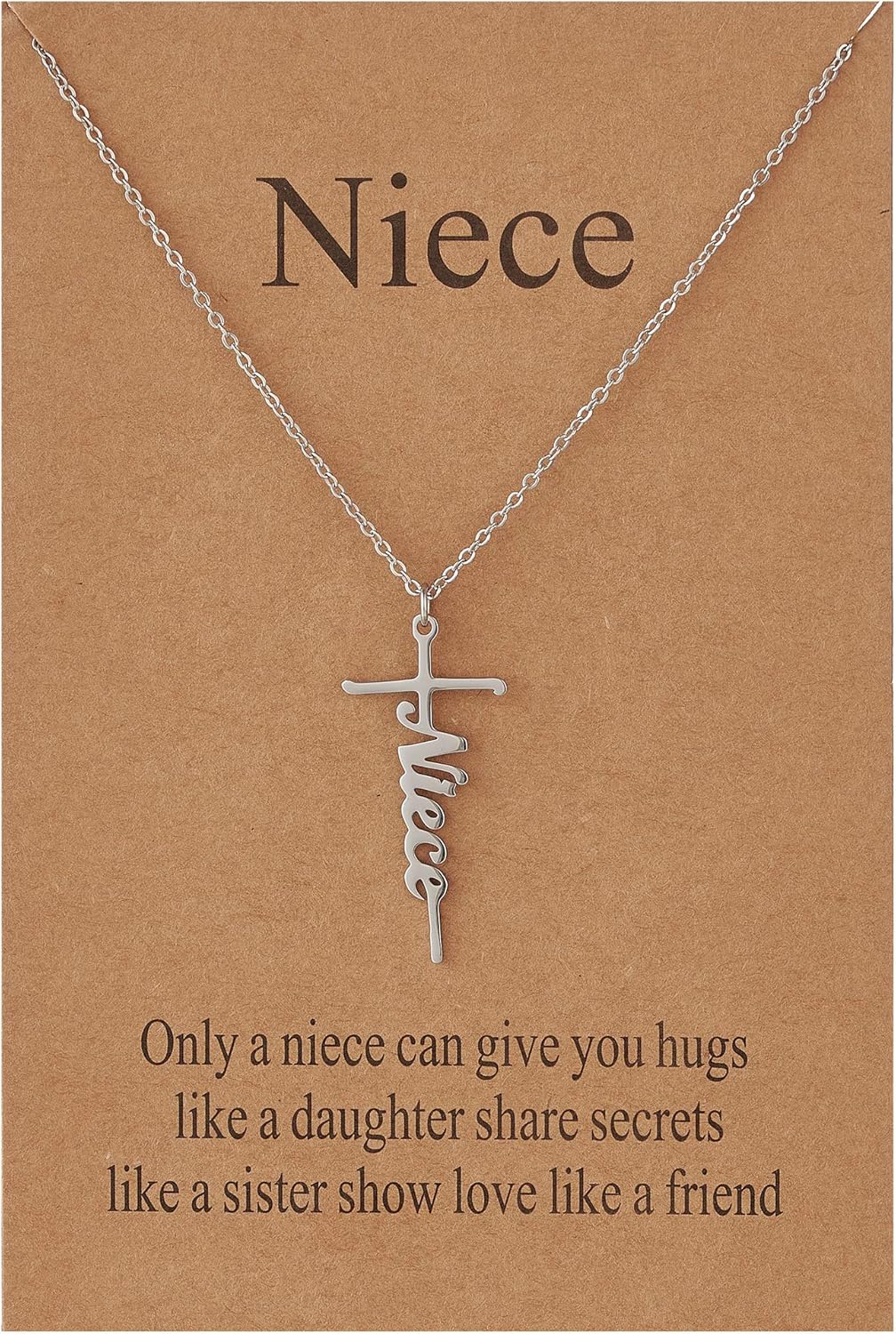 Lcherry Faith Cross Pendant Necklace for Women Religious Christian Jewelry Mother's Day Gifts for Women