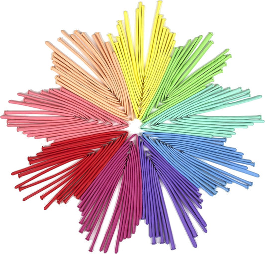 Pastel Long Balloons Premium 260 Twisting Animals Magic Balloons for Birthday Kids Wedding Party Supply 100pcs (Pastel Multi)