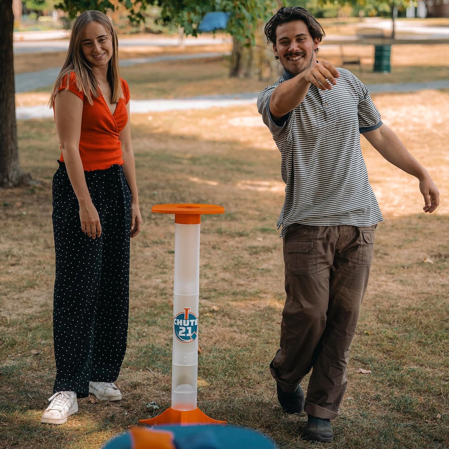 Chute 21 Toss Game – Outdoor and Indoor Bean Bag Toss Game for Backyard, Tailgating, College Parties, Family Fun Backyard Game for Adults and Teens – Portable Game Set, Easy Setup, Travel Bag Included