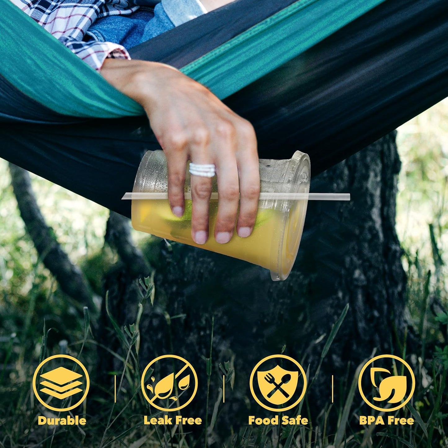 100 Pack 16 oz Clear Plastic Cups with Lids and Straws, Disposable Coffee Cups with Lids, To Go Iced Coffee Cups with Lids, Disposable Cups for Party, Smoothie Cup for Cold Drinks