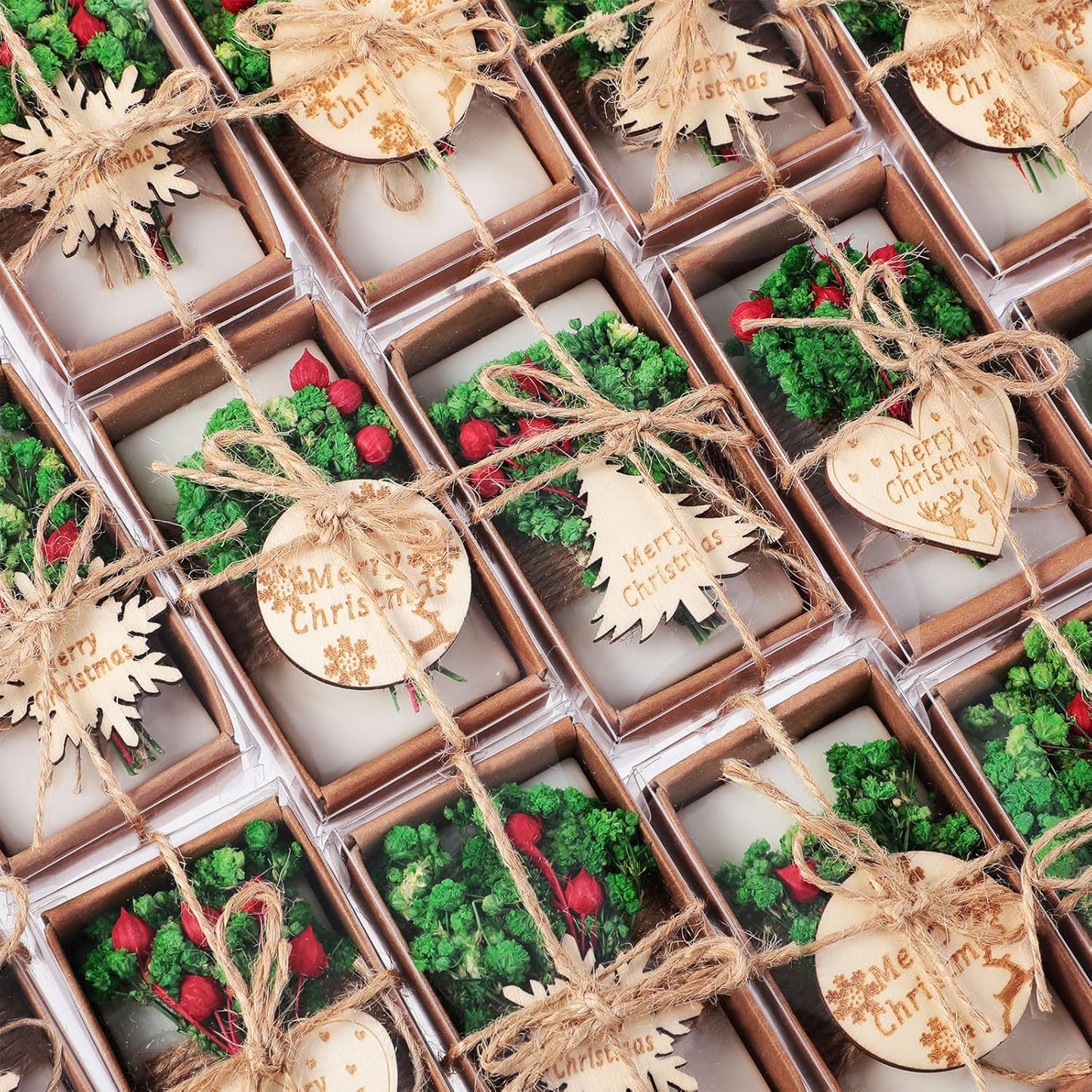 20 Pack Christmas Mini Soap Favors Bulk Handmade Christmas Scented Soap Wedding Party Favors Gifts Baby Shower Bridal Shower Gifts for Guests(1.7 x 3.15 Inch,Rectangle)