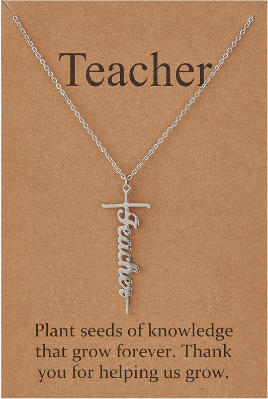 Lcherry Faith Cross Pendant Necklace for Women Religious Christian Jewelry Mother's Day Gifts for Women