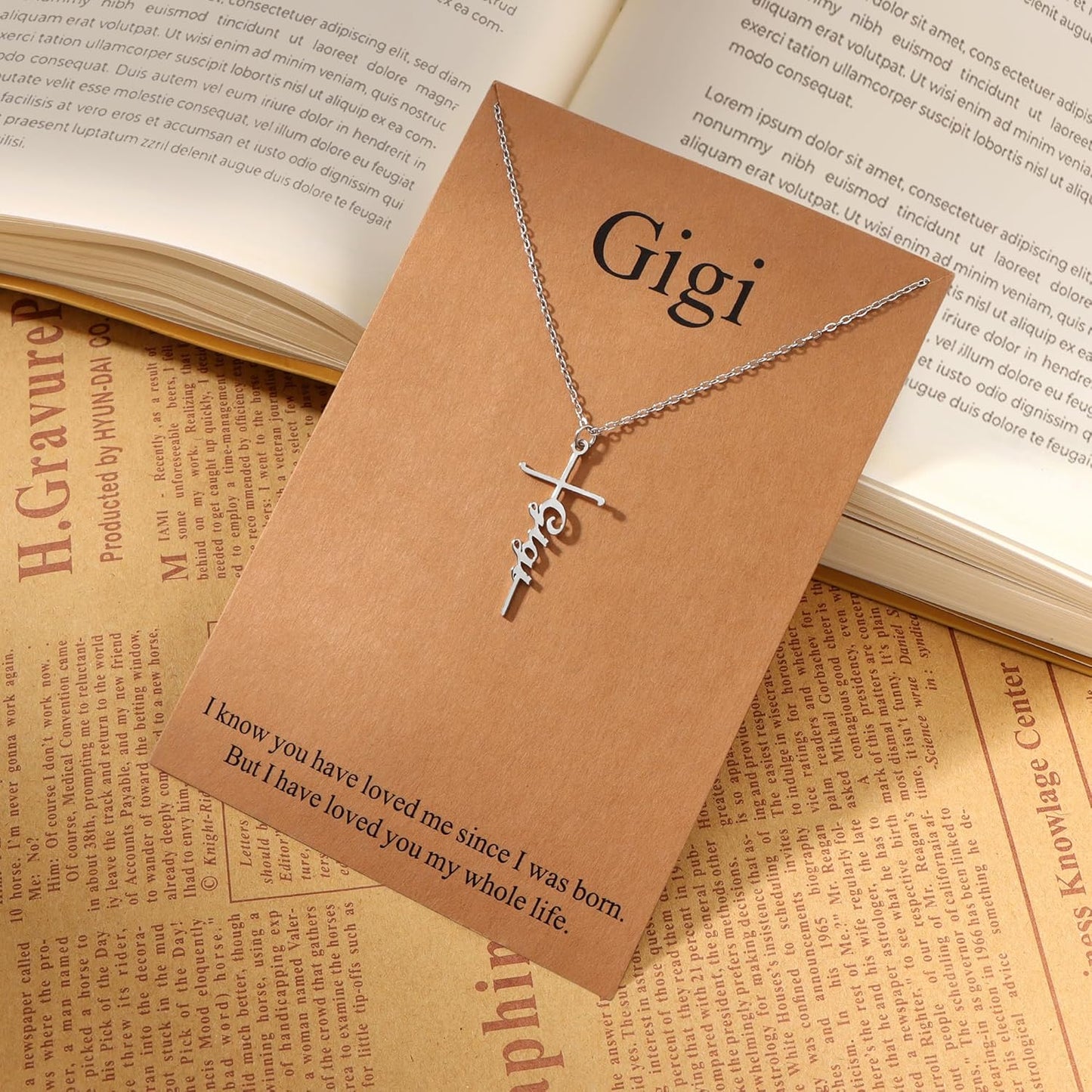 Lcherry Faith Cross Pendant Necklace for Women Religious Christian Jewelry Mother's Day Gifts for Women