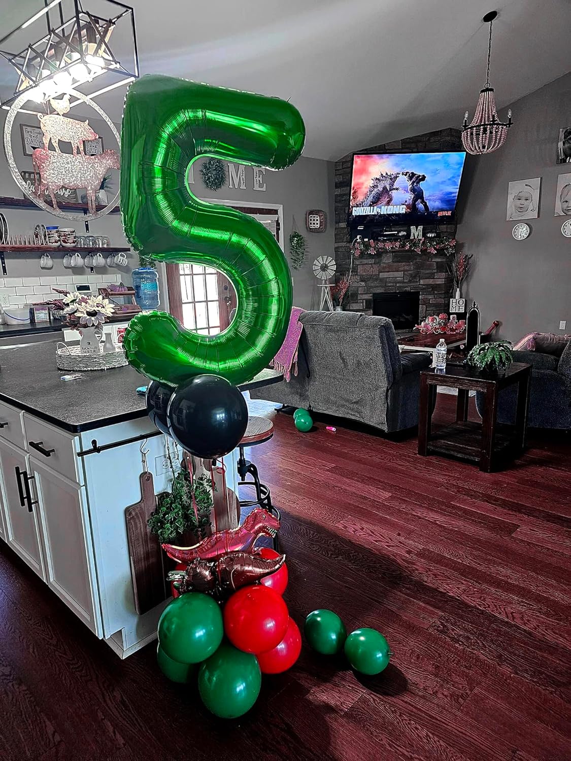 Green 5 Balloon, Number Balloons 40 Inch, 5th Birthday Balloon Decorations, Green Party Supplies, 5 Number Balloons, Number 5 Balloon, Games Theme Birthday Decorations