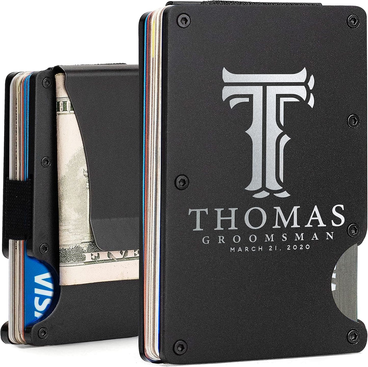 Amazing Items Set of 10, Groomsmen Gifts, Personalized Groomsmen Proposal Gifts, Groomsman Gift for Wedding, Custom Groomsmen Gifts Wallet Set, Groomsman Gifts for Men - D1