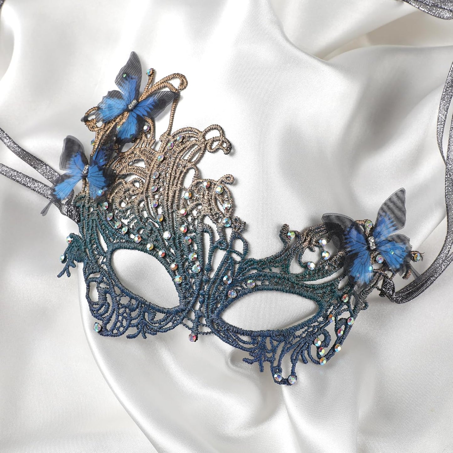 Halloween Lace Masquerade Masks - 1920s Vintage Antique Mask for Men Women Carnival Party Mardi Gras Evening Prom