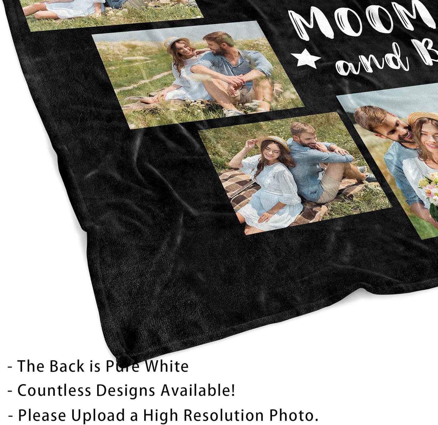 Custom Blanket with Photos Personalized Picture Throw Blankets Gifts for Women Lover Friend Customized Picture Gifts Flannel Blanket Christmas Anniversary Birthday Wedding 60"X80"