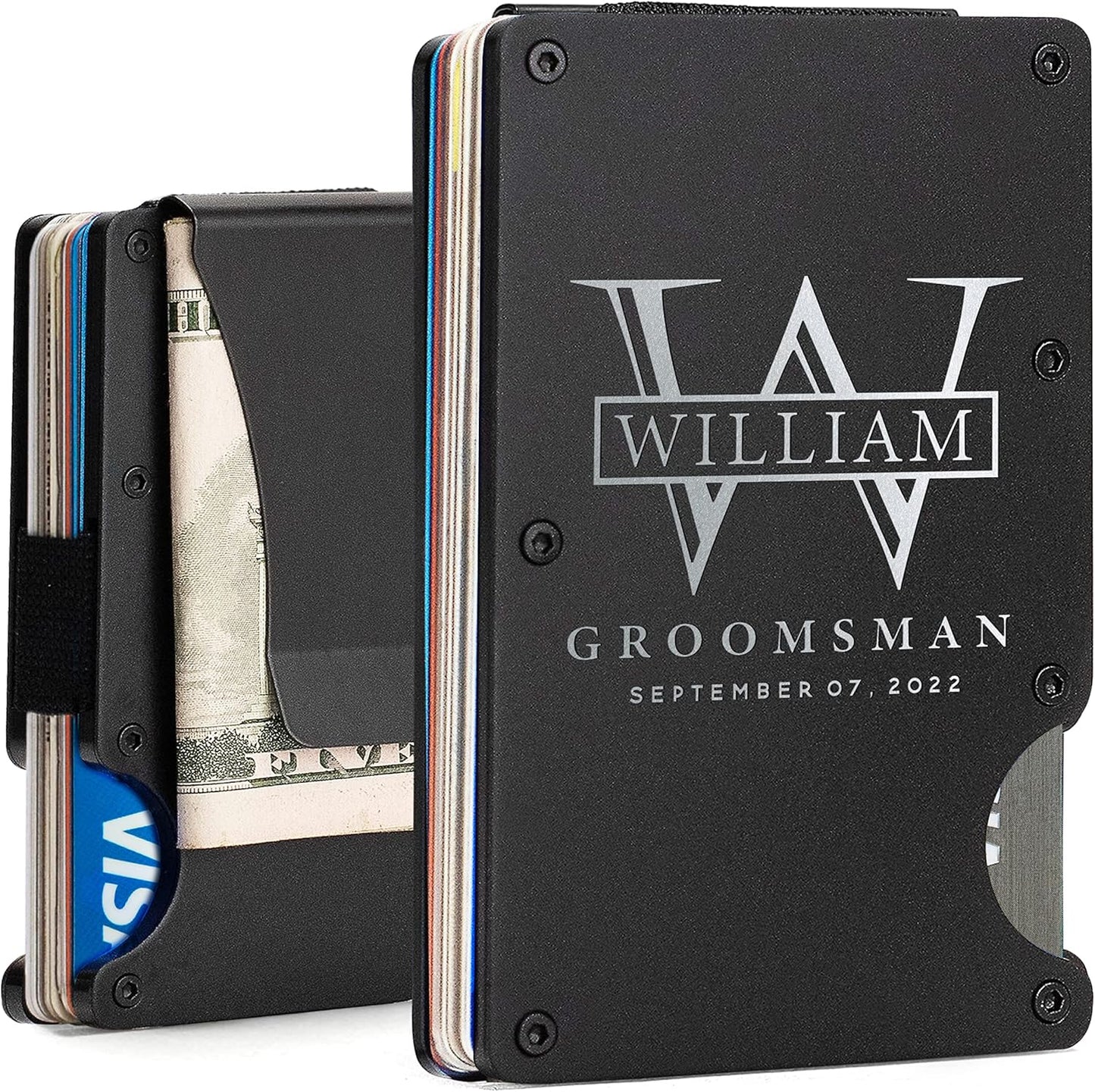Amazing Items Set of 10, Groomsmen Gifts, Personalized Groomsmen Proposal Gifts, Groomsman Gift for Wedding, Custom Groomsmen Gifts Wallet Set, Groomsman Gifts for Men - D3
