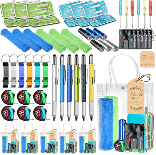 6 Set Baby Shower Prizes for Men, Bottle Opener Keychain, Multi-Tool Pen, Measuring Tape, Nail Clipper Set, Baby Shower Game Prizes for Winner Bachelor Party