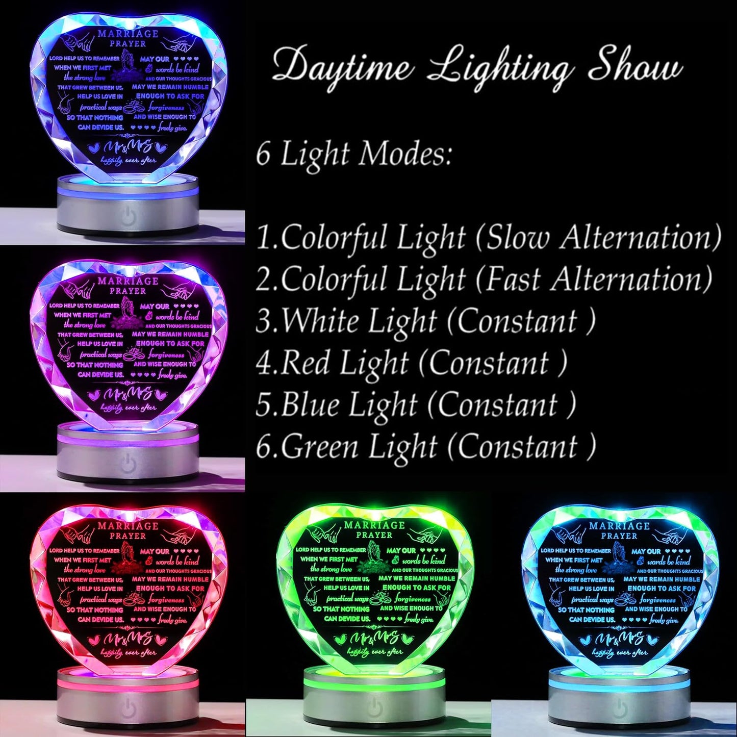 Wedding Gifts for Couples Unique 2025 - Happy Anniversary Marriage Gift Crystal Keepsake - Engagement Gifts Bridal Shower Gifts for Bride and Groom Engagement Newlywed Mr And Mrs Gifts