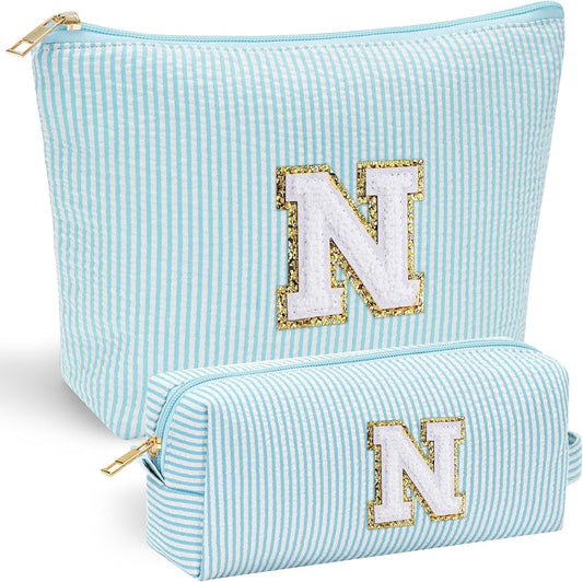 YOOLIFE Personalized Gifts for Women, Travel Makeup Bag Cosmetic Bag Skin Care Bag Cute Makeup Bag Sister Wife Friend Engagement Wedding Gifts for Women Tween Girls Trendy Stuff Thank You Gift N