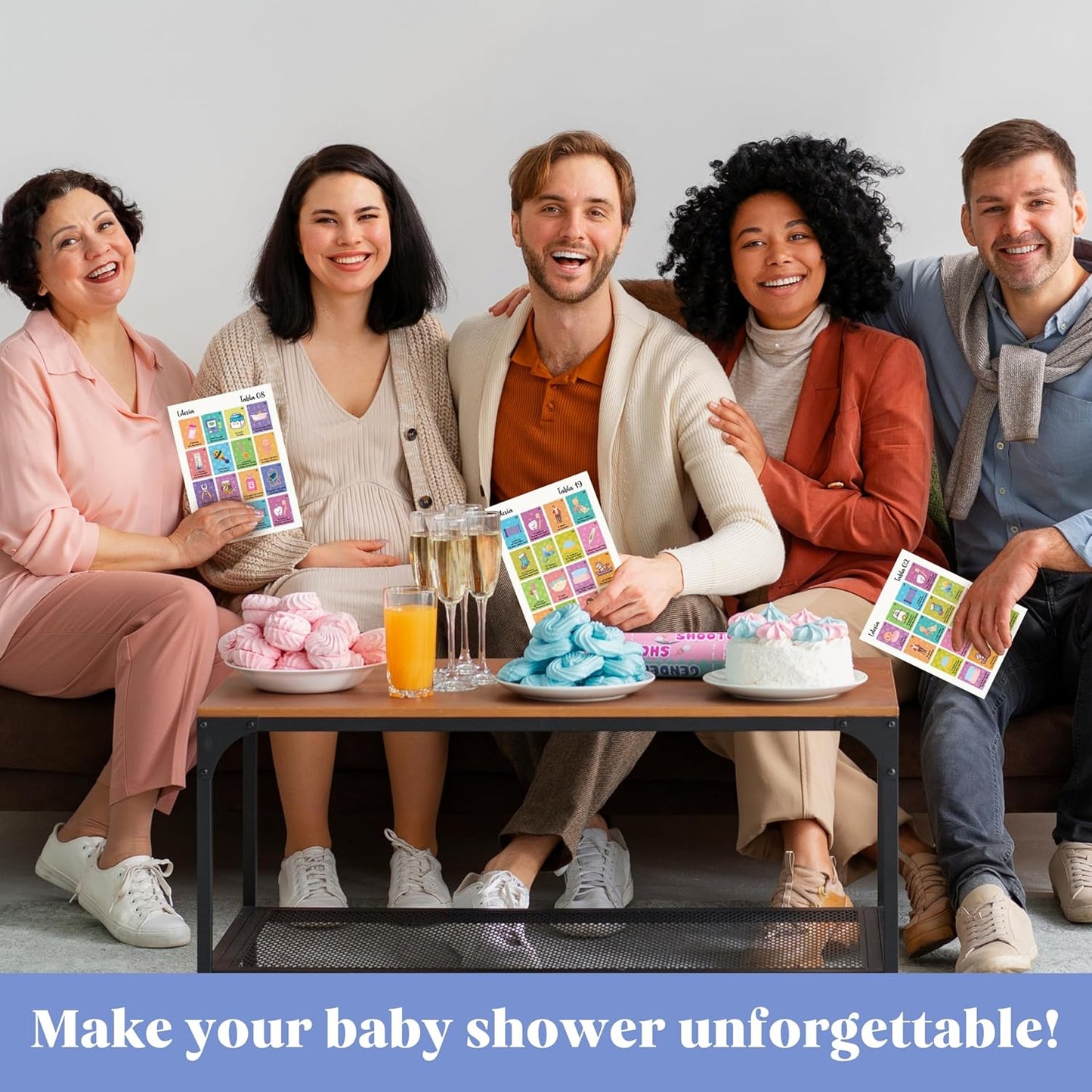 Baby Shower Loteria Bilingual - Baby Loteria For Babies Shower Games Spanish And English, Funny Party Bingo Game For 50 Players