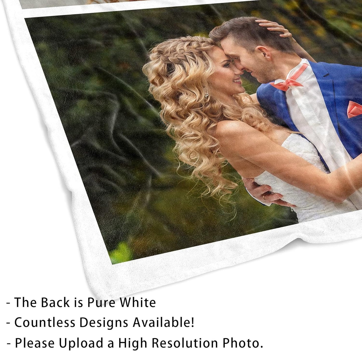 Custom Blanket with Photos Personalized Picture Throw Blankets Gifts for Women Lover Friend Customized Picture Gifts Flannel Blanket Christmas Anniversary Birthday Wedding 30"X40" Made in USA