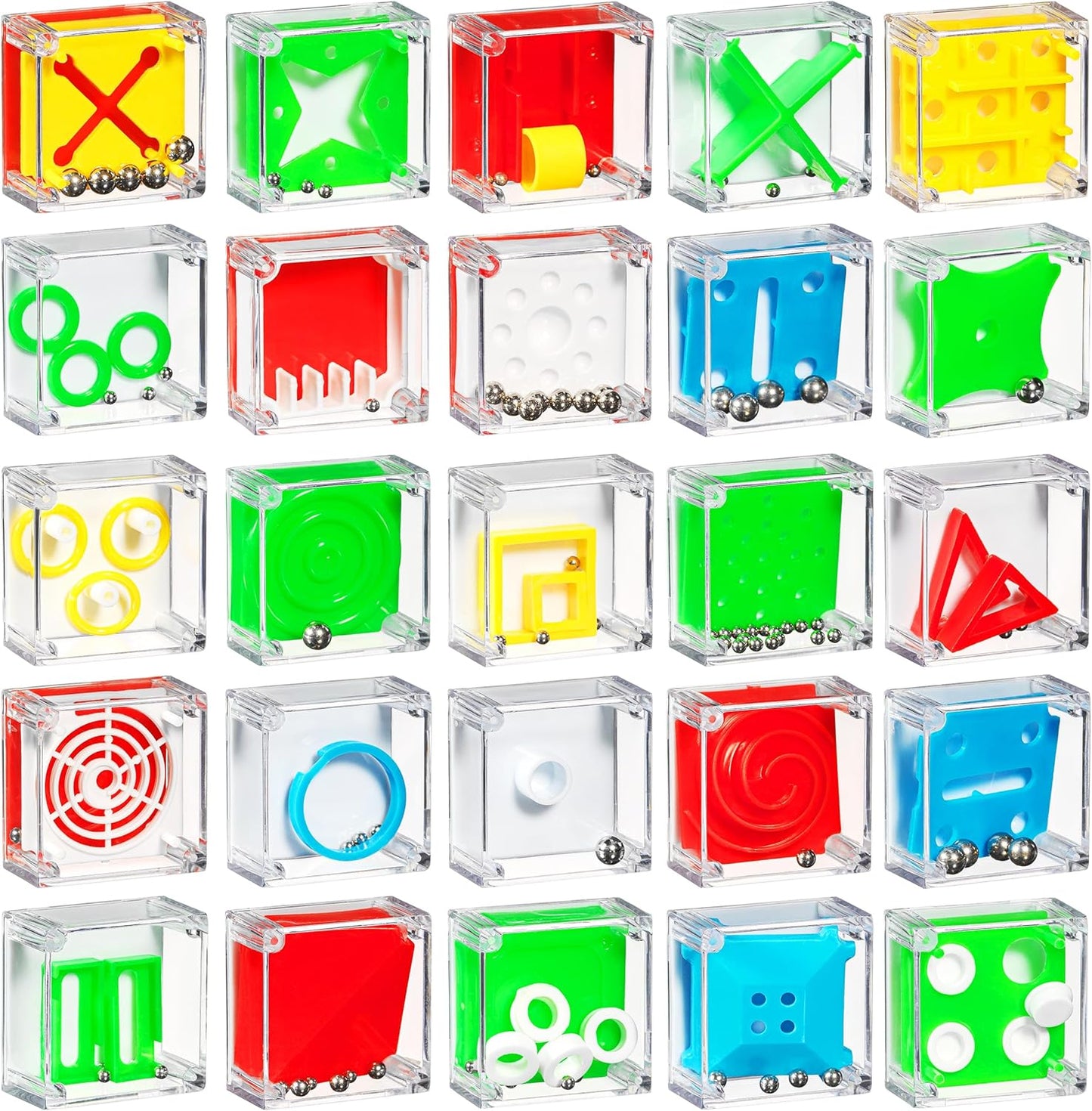Bedwina Mini Cube Puzzle Box Set, 72-Pack Balance IQ Party Favor Games for Kids, Teens, Adults, 1.5 Inch Mini Games for Kids 3D Brain Teaser Maze Ball Puzzles Toy Stocking Stuffers Bulk