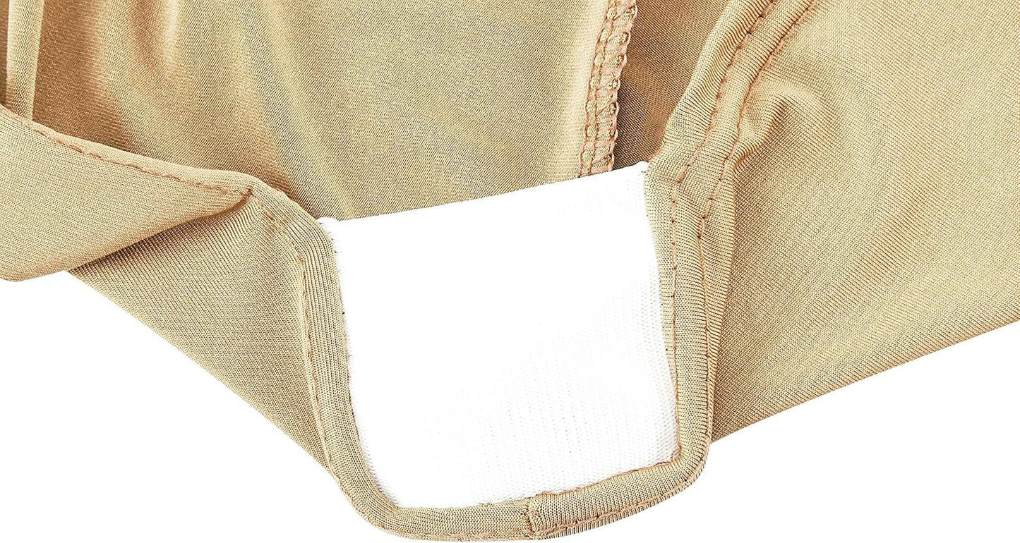 LZY Spandex Table Covers 6 Feet, Stretch/Fitted Table Covers for 6 Feet Folding Table, Rectangular Spandex Table Cloths for Wedding Party or Event (6FT-2PCS, Champn)