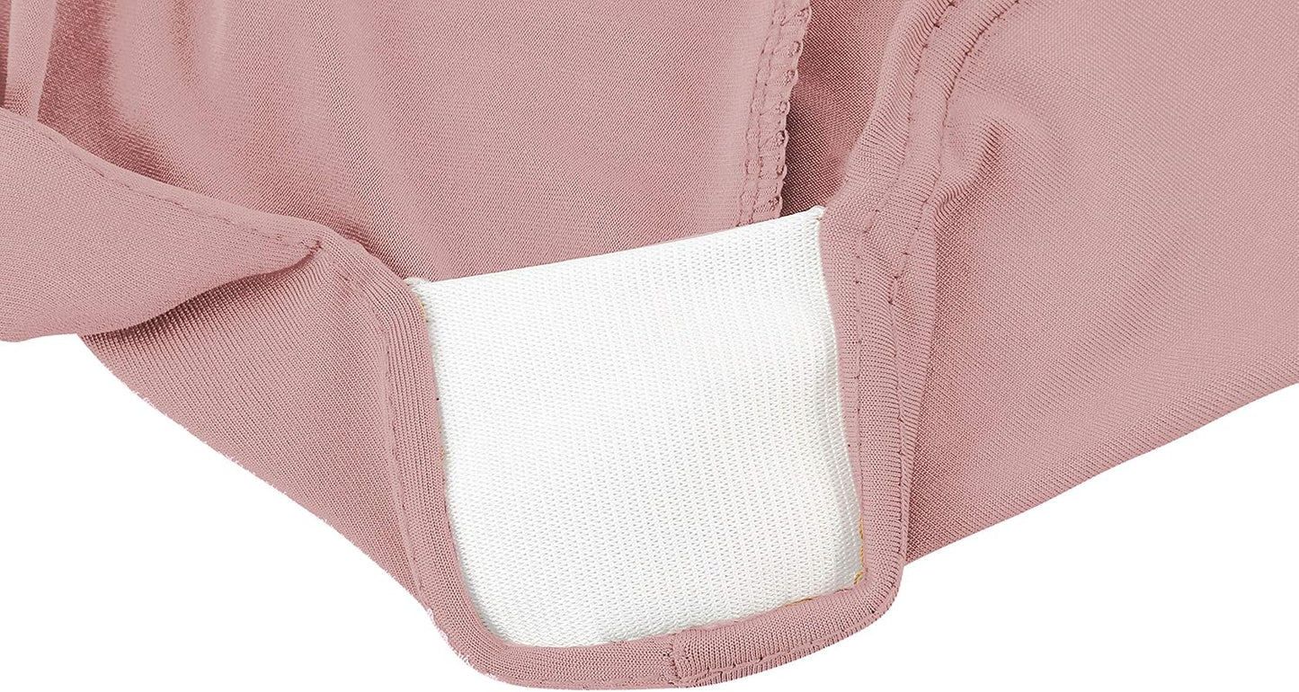 LZY Spandex Table Covers 6 Feet, Stretch/Fitted Table Covers for 6 Feet Folding Table, Rectangular Spandex Table Cloths for Wedding Party or Event (6FT-2PCS, DustyRose)