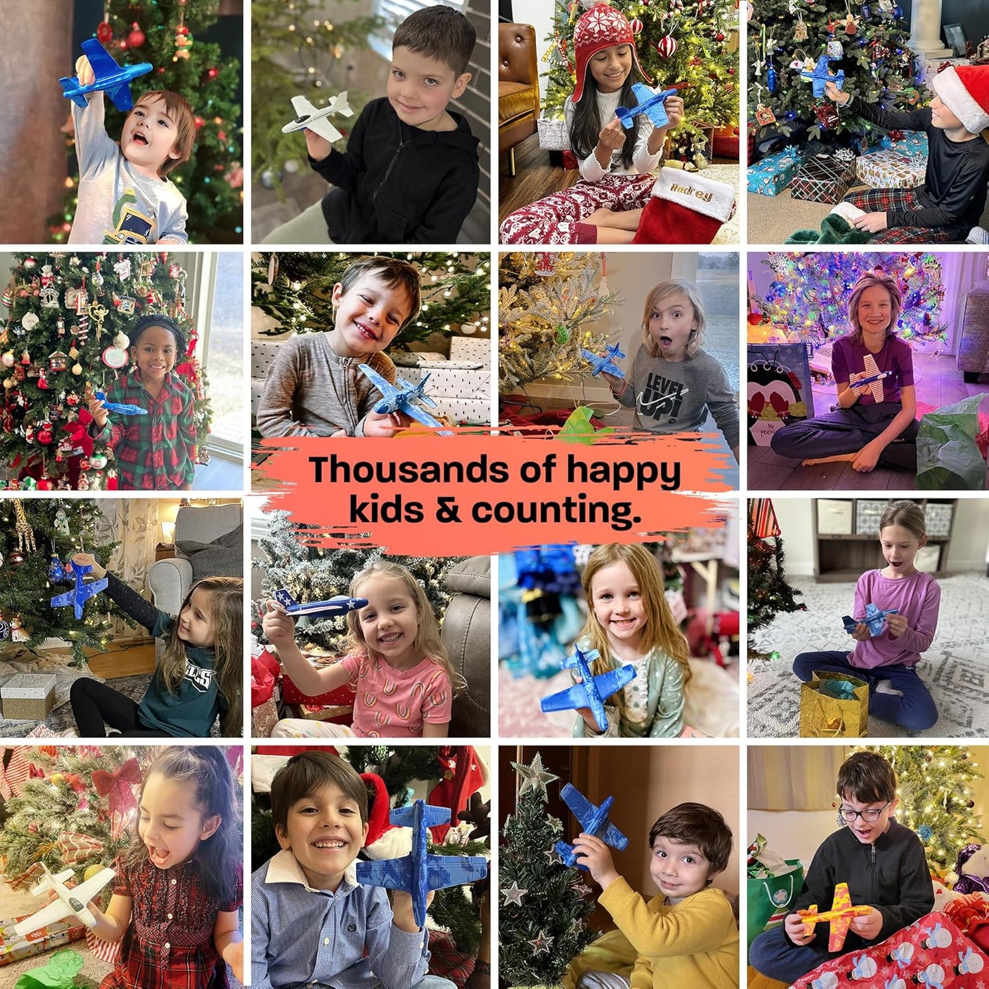 Stocking Stuffer Gifts For Boys&Girls: Foam Airplane Toy Glider Plane Styrofoam Airplanes for Kids. Launcher Air Planes Outdoor Army Toys. Military Gliders Game & Stocking Stuffers for All Ages