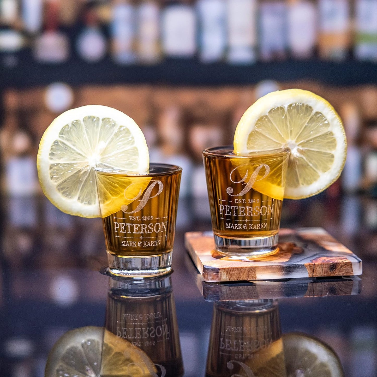 Gifts Inscribed Personalized Shot Glasses Set of 2 – Customized Glasses Drinking Set – Custom Drinking Glasses – Engraved Shot Glass Gift, Wedding, Birthday, Anniversary