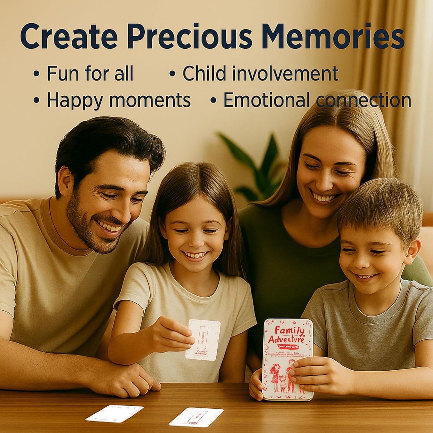 Family Card Game – Scratch-Off Challenge Party Game for Adults & Kids Interactive Trivia, Tasks & Icebreaker Activities Fun Board Game Alternative for Game Night, Travel