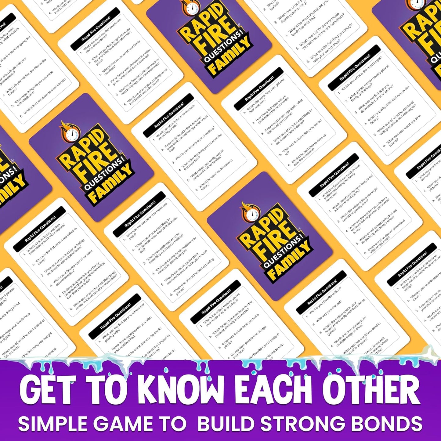 QUOKKA Family Conversation Cards Game - Break The Ice Game for Kids and Families - Icebreaker Cards with 500+ Questions - Family Game for Kids 8-12 - Perfect for Families Games Night I Travel Version