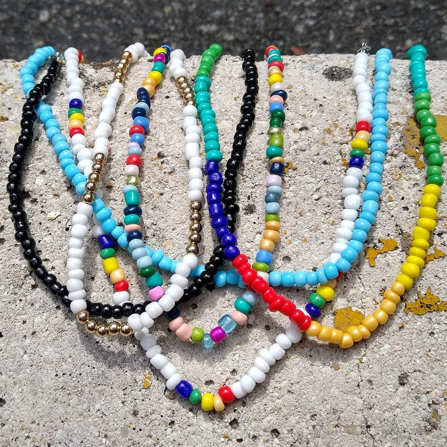 BodyJ4You 24PC Tattoo Choker Necklace - 90s Choker Necklaces Y2K Fashion Trendy Vintage - Daisy Flower Charm Colorful Rainbow Black Goth Pendant - Stretchy Elastic Necklace Summer Gift Set