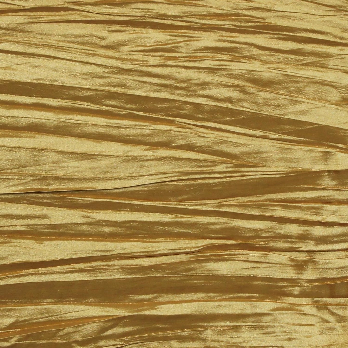 YOUR CHAIR COVERS - 60 x 102 inch Rectangular Crinkle Taffeta Tablecloth - Gold, Rectangle Table Linens for 6 ft Rectangular Tables, Wedding Crushed Table Cloth