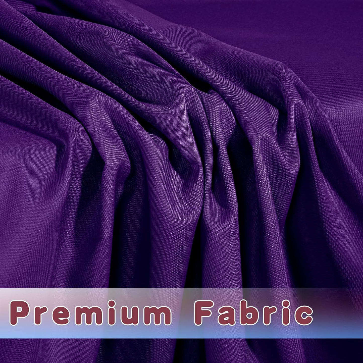 HolidayIdeas Fitted Purple Table Covers - 96 x 30 Inch - 2 Pack Rectangle Tablecloths for 8 Foot Tables, Polyester Fabric Tablecloth for Birthday Parties, Holiday Dinner, Trade Show